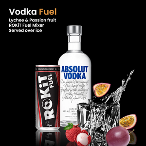 ROKiT Fuel, All Natural, Botanical, Vegan Certified Energy Drink ,Great Taste of Lychee & Passionfruit. 24 x 250ml