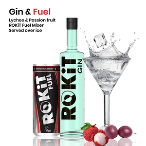 ROKiT Fuel, All Natural, Botanical, Vegan Certified Energy Drink ,Great Taste of Lychee & Passionfruit. 24 x 250ml