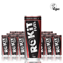 Load image into Gallery viewer, ROKiT Fuel, All Natural, Botanical, Vegan Certified Energy Drink ,Great Taste of Lychee &amp; Passionfruit. 24 x 250ml