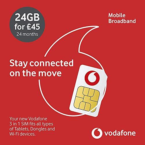 Vodafone Data/Mobile Broadband Sim Pre Loaded With 24GB